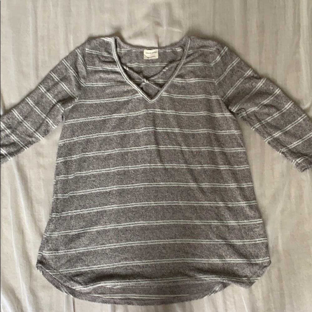 Cross front sweater